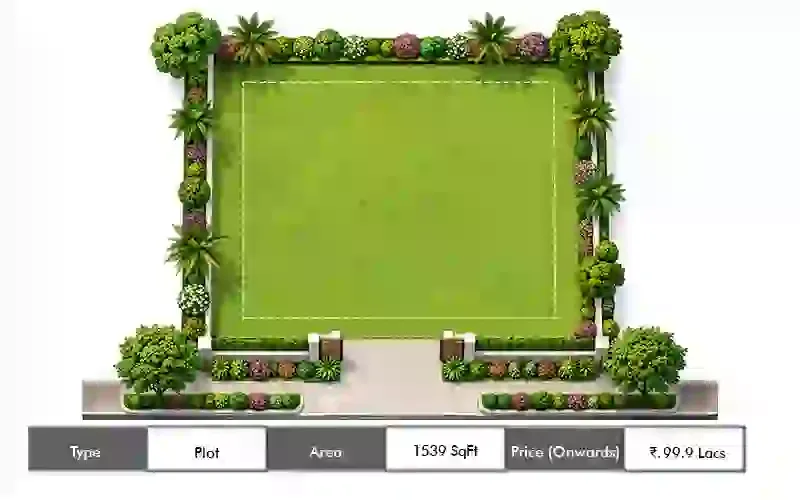 One Goa The Rhapsody Plot floor plan, 1539 sq ft area
